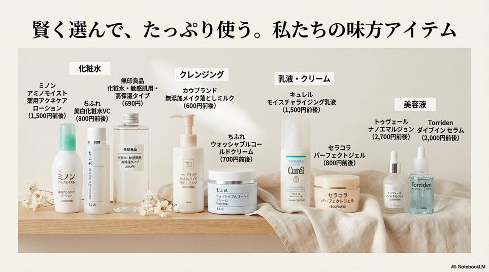 コスパ最強のインナードライ改善スキンケア手順「インナードライ改善スキンケアの基本フロー」