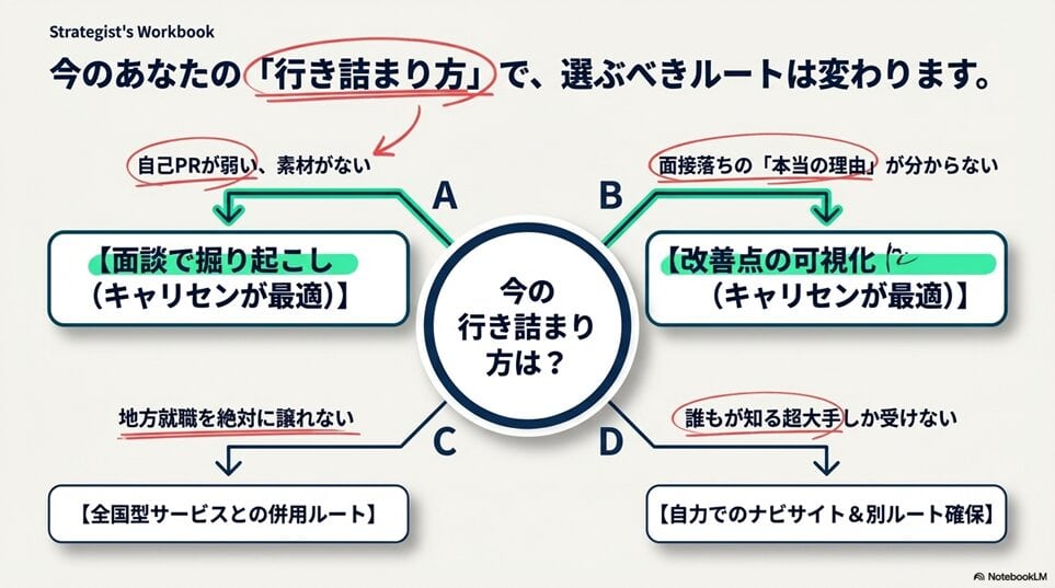 キャリセン就活エージェントが選択肢に残る理由「読者タイプ別に答えを分けると、登録すべき人がはっきりします」