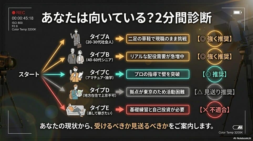 【2分診断】あなたはキャストパワーネクストに向いているか？判定フローチャート