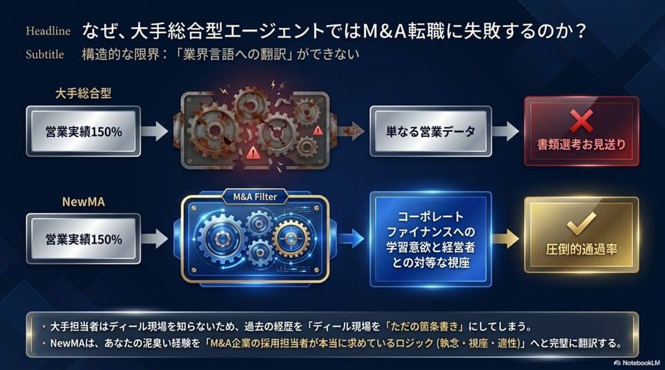 大手エージェントや他の特化型とNewMA（ニューマ）との決定的な違い