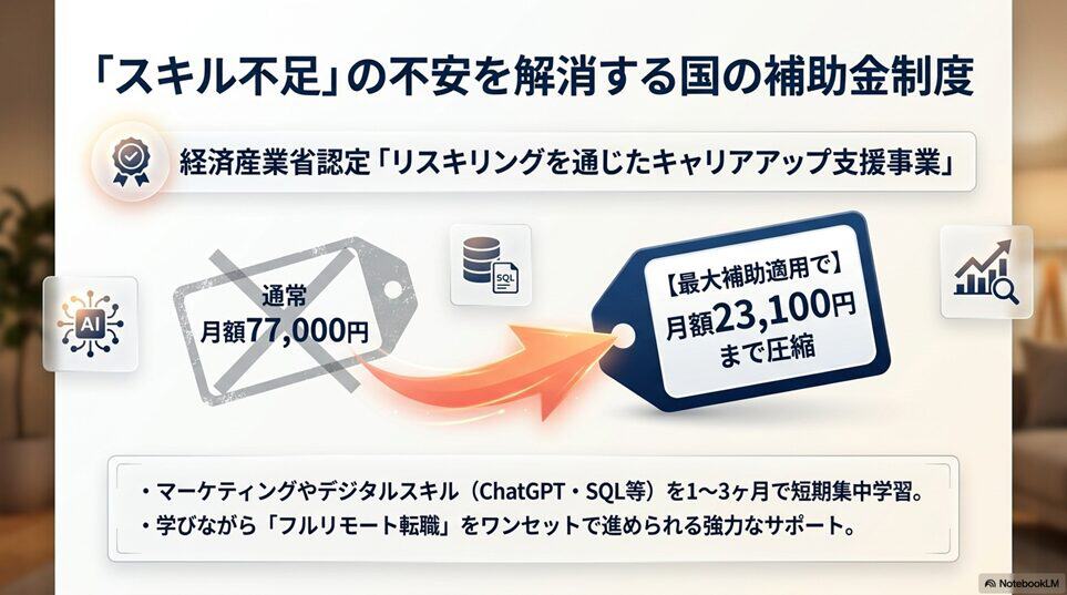 「自分にはスキルがない」を完全に解消するRemoful（リモフル）の経産省認定リスキリング