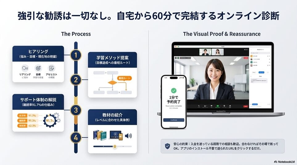 TORAIZ（トライズ）の無料カウンセリングの流れと予約手順（強引な勧誘は一切なし）
