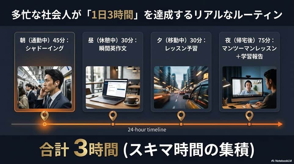 多忙な社会人でも続けられる？TORAIZ（トライズ）受講生の1日3時間を捻出するリアルな1日