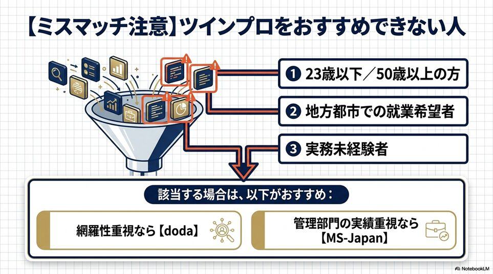 ツインプロを使うべき人・使うべきでない人【ペルソナ別診断】「逆に、ツインプロをおすすめできない人」