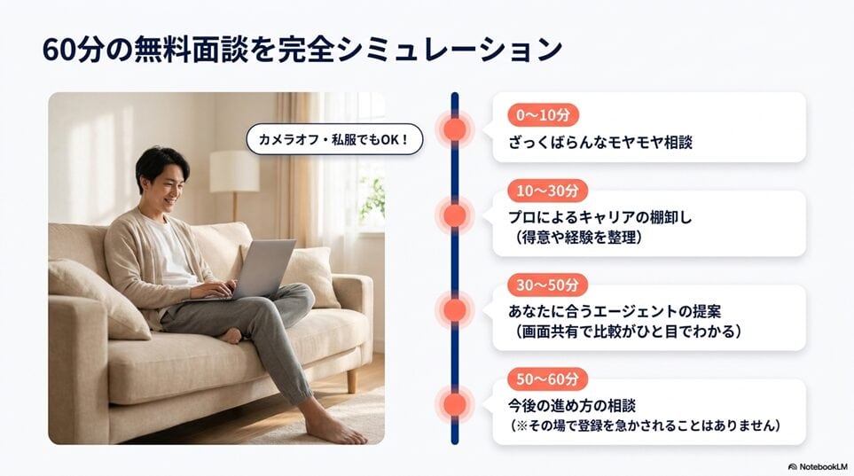 口コミではわからないサクキャリマッチの「60分の無料面談」を完全シミュレーション