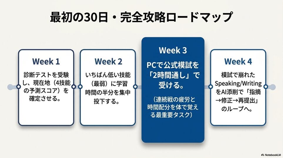 Santa TOEFLを買ったあと、最初の30日で何をするか