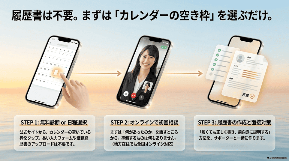 シキリナオシ転職の無料相談の流れと、よくある不安への回答