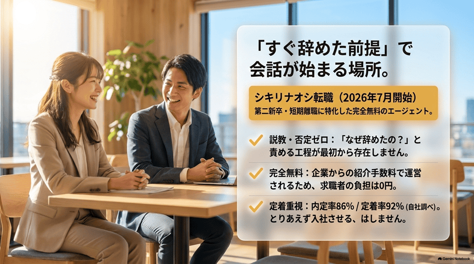 シキリナオシ転職とは？公式情報で確認できる基本スペック「すぐ辞めた前提」で話が進むという設計思想