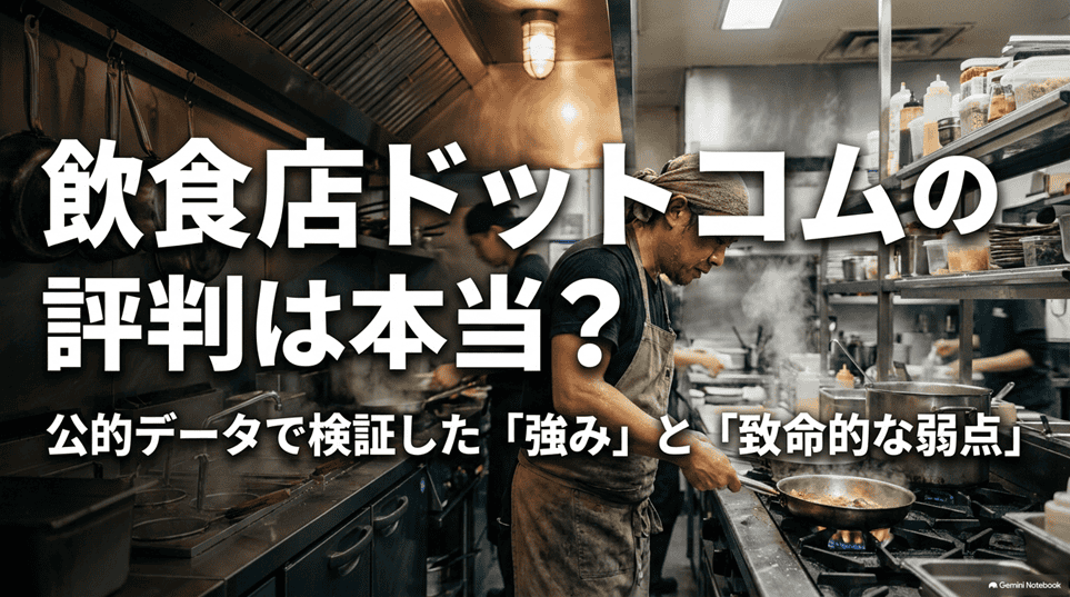 飲食店ドットコムの評判は本当？公的データで検証した強みと致命的な弱点
