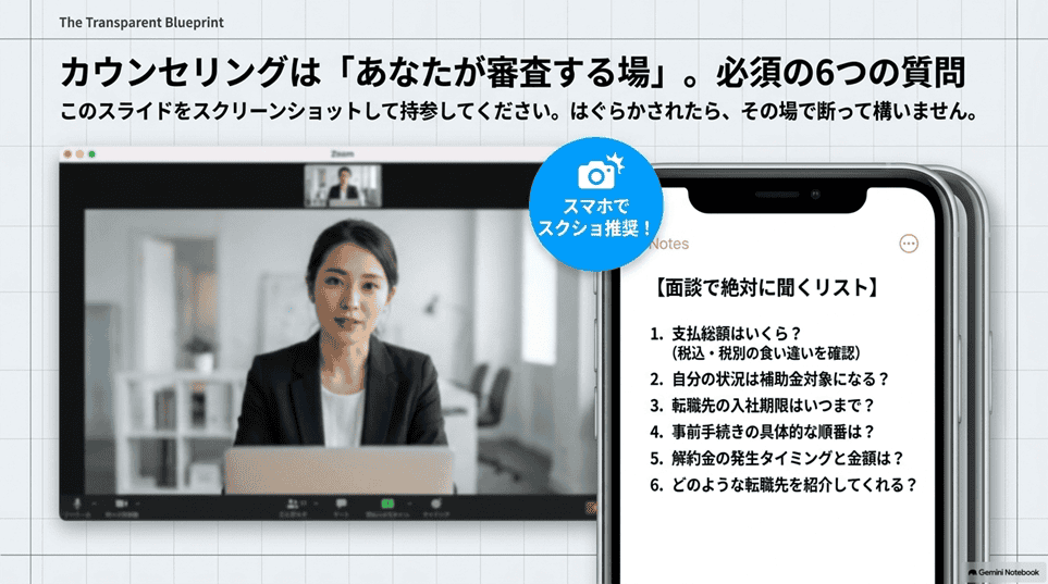 ジョブトレアカデミーの無料カウンセリングの流れと、そこで必ず聞くべき6つの質問