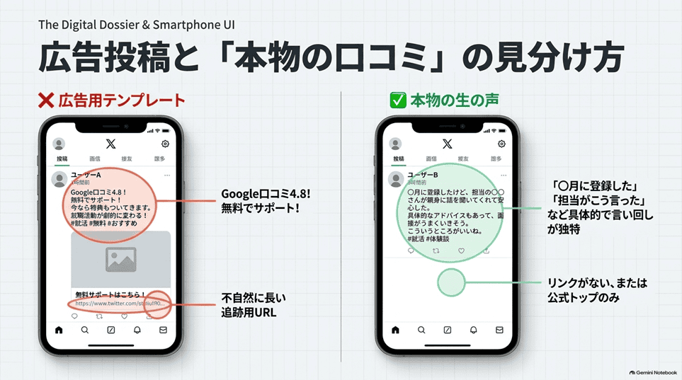 ツナグバの口コミを調べて、最初にわかった意外な事実「広告投稿と本物の口コミを見分ける3つのポイント」