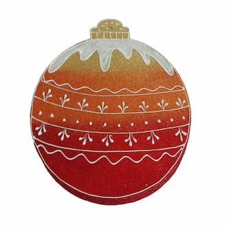Игрушка на елку куля красная