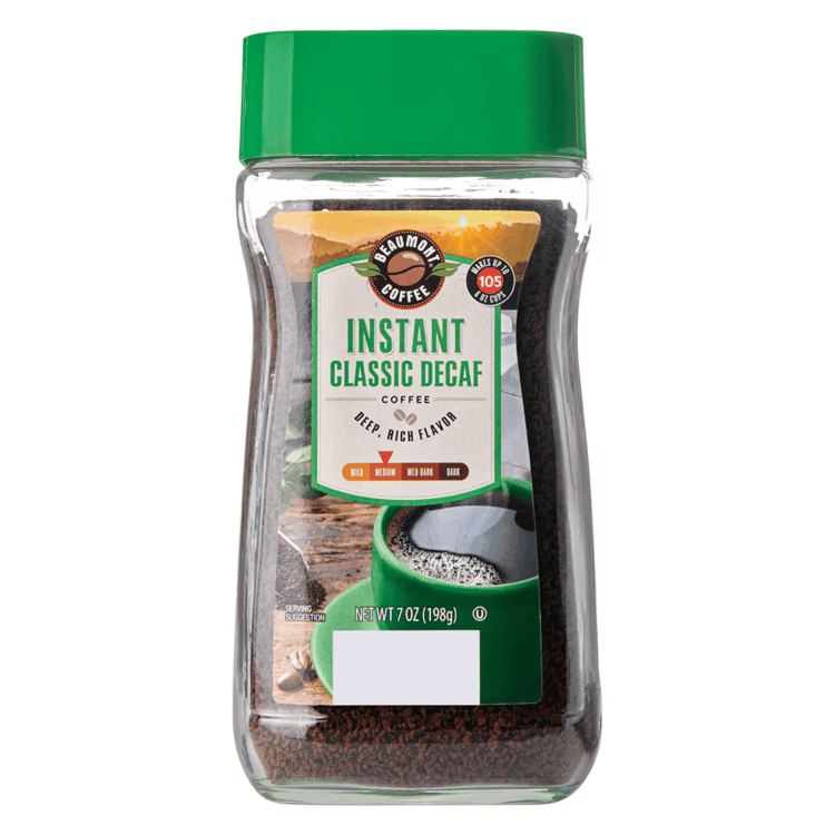 Beaumont instant classic decaf 198g