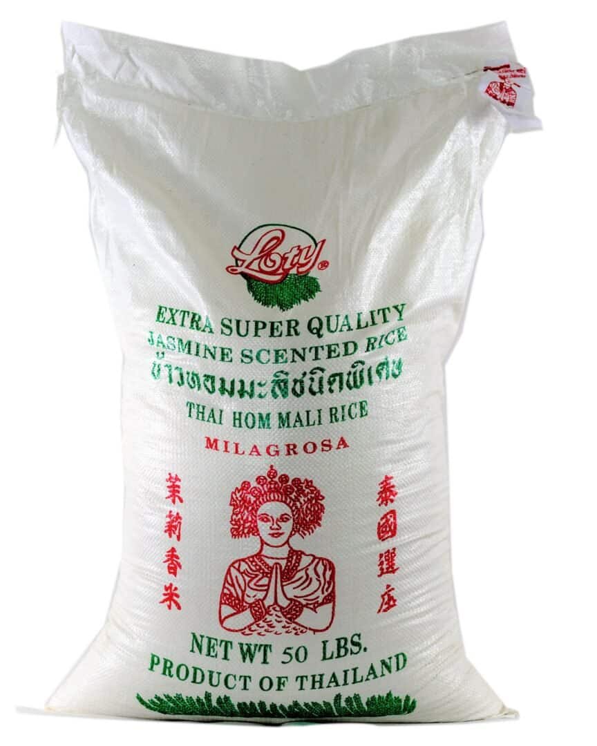 Loty jasmine scented rice 50lb