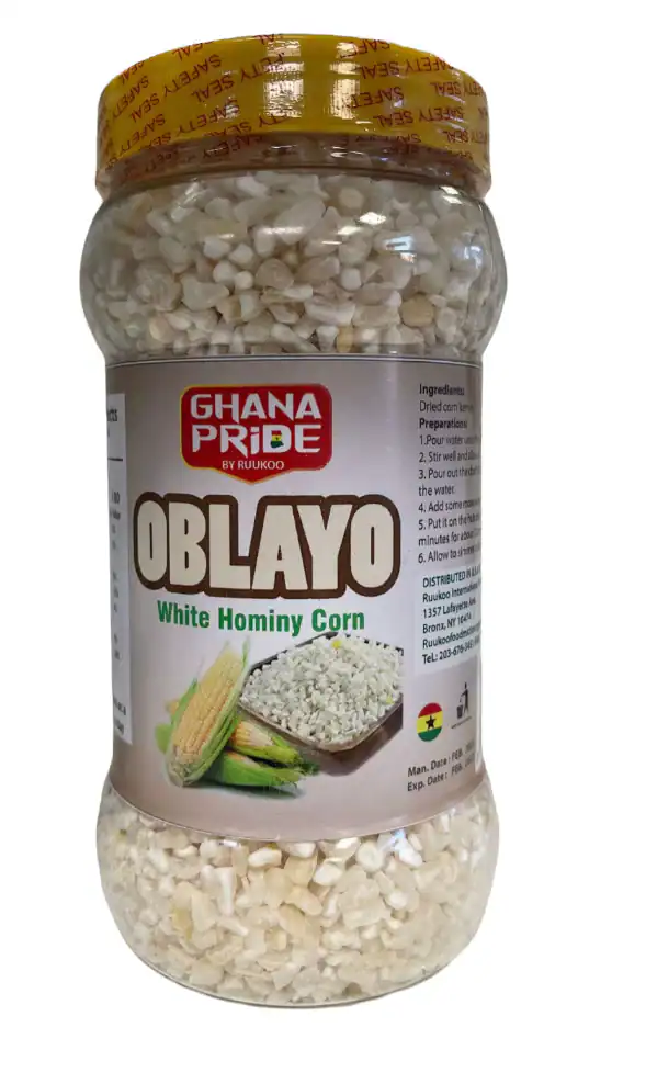 Ghana pride oblayo white hominy corn