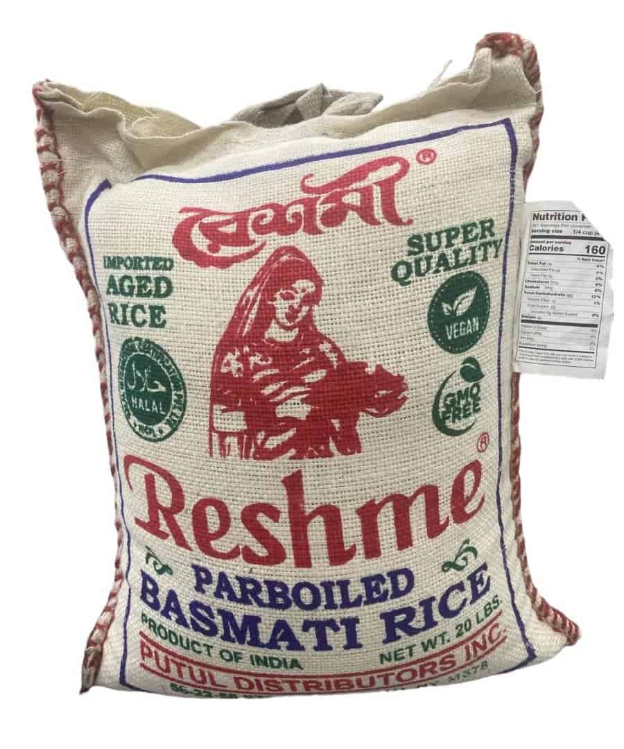 Reshme parboiled basmati rice 20lbs