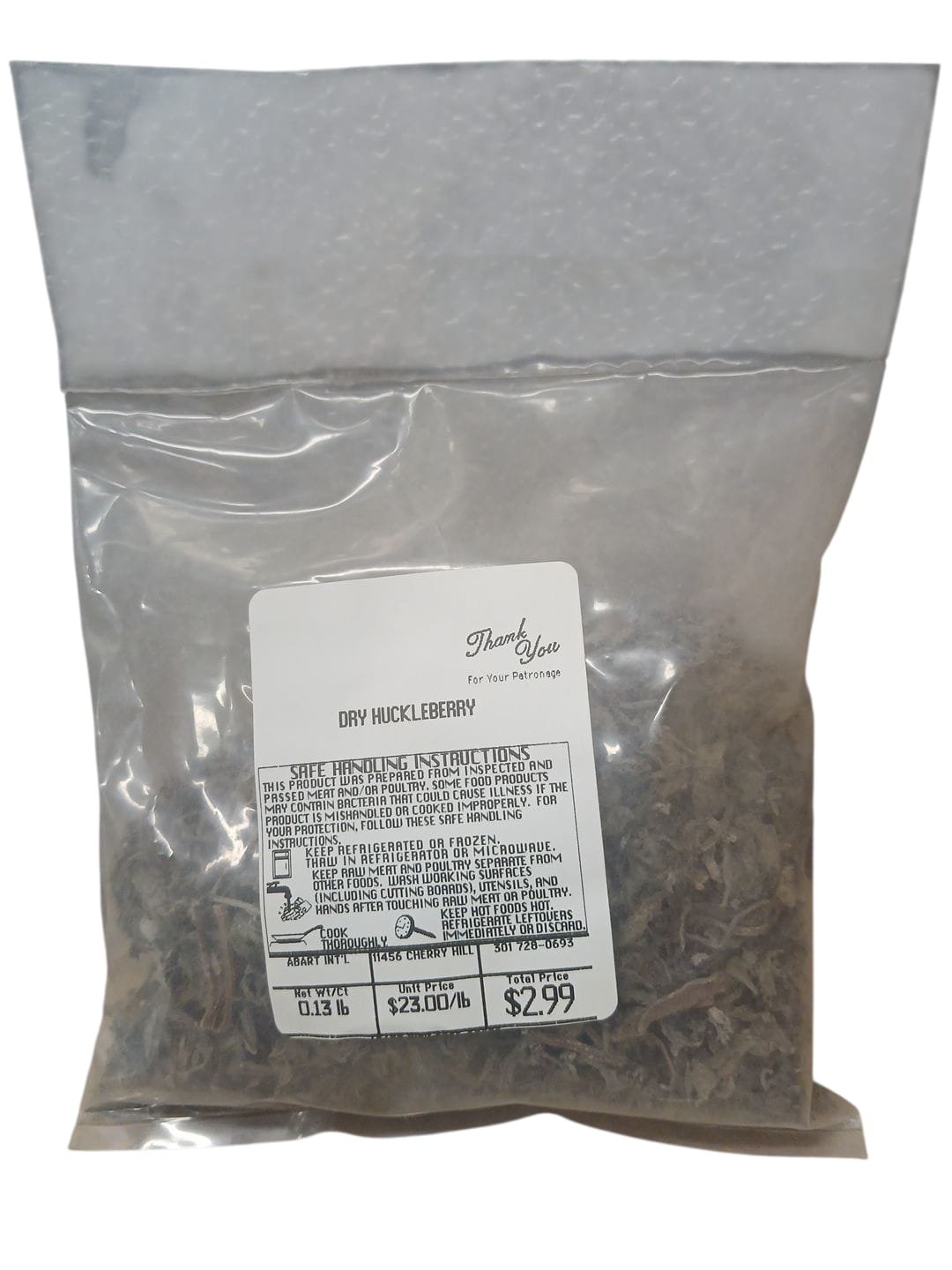 Dry huckleberry 0.13lb