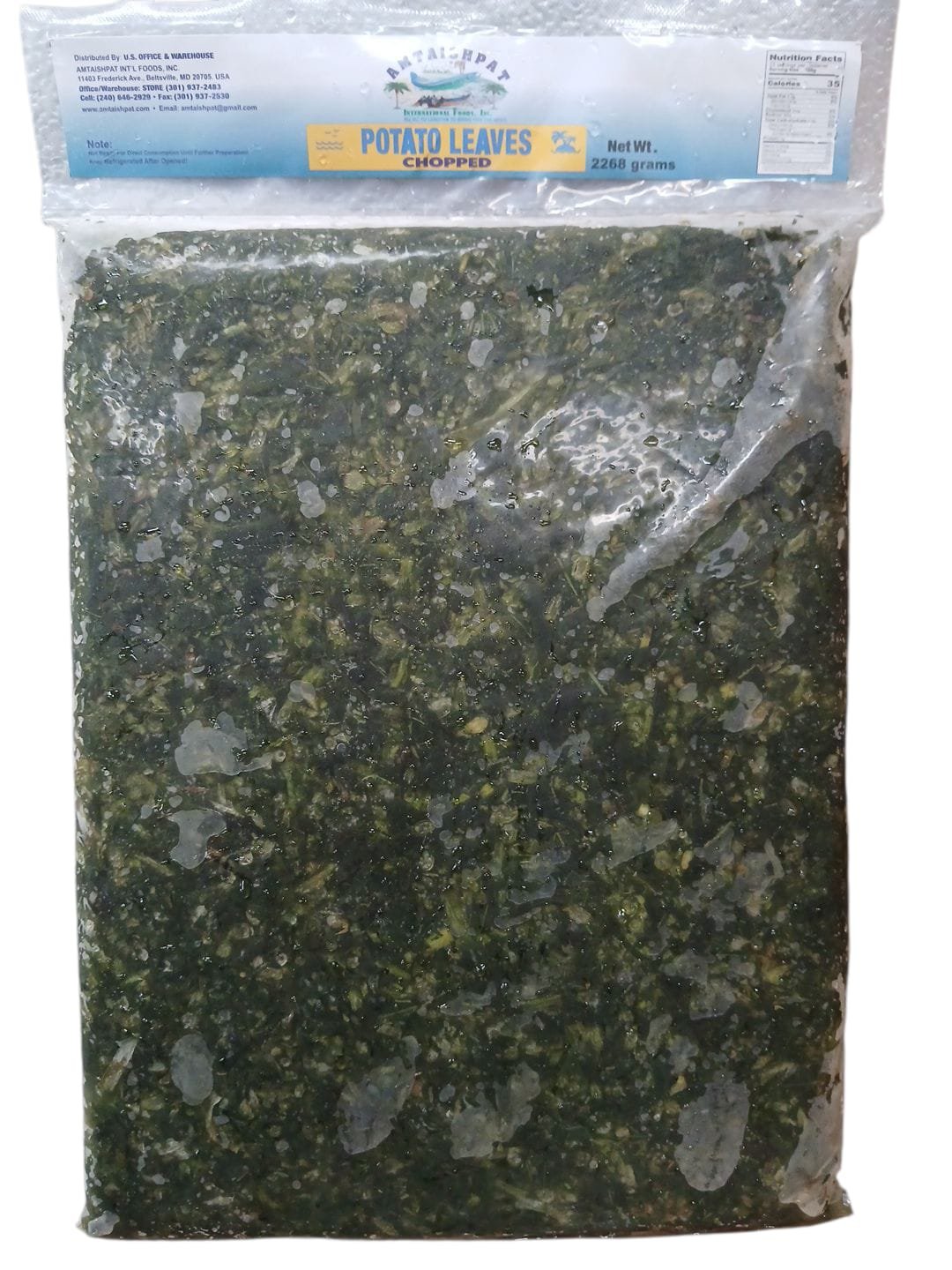 Amtaishpat potato leaves chopped 2270g