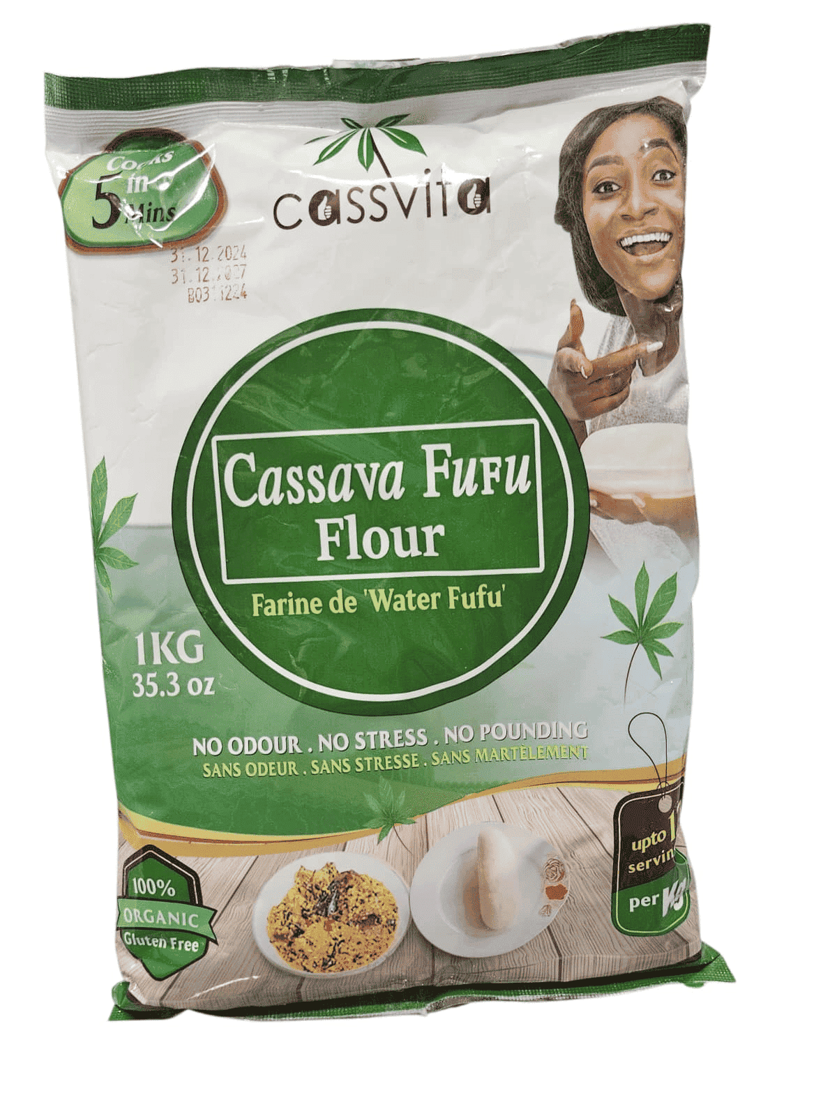 Cassvita cassava fufu flour 1kg
