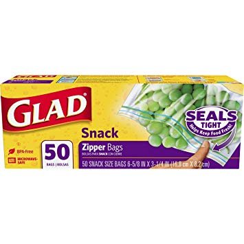 Glad 22 snack zipper Bgs 16.8cm x 8.2cm
