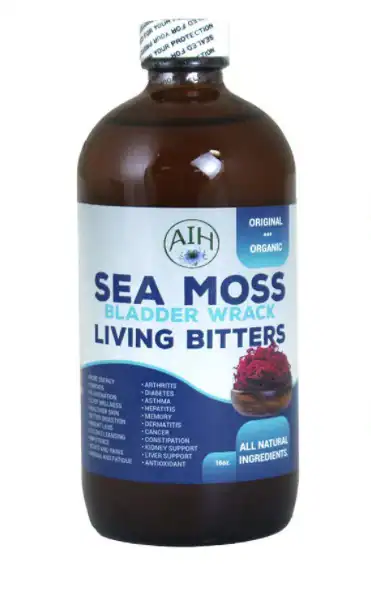 AHS sea moss bladder wrack living bitters 16oz
