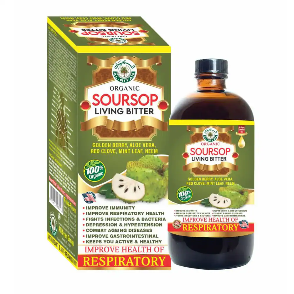 Alriyan organic soursop living bitters for respiratory 16oz
