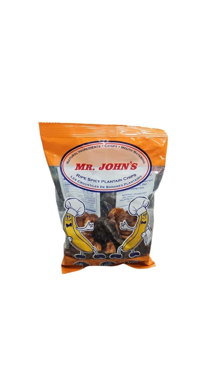 Mr johns ripe spicy plantain chips 400g