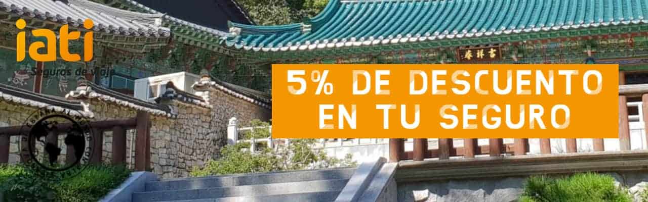 Descuento del 5% en tu seguro de viaje a Corea del Sur