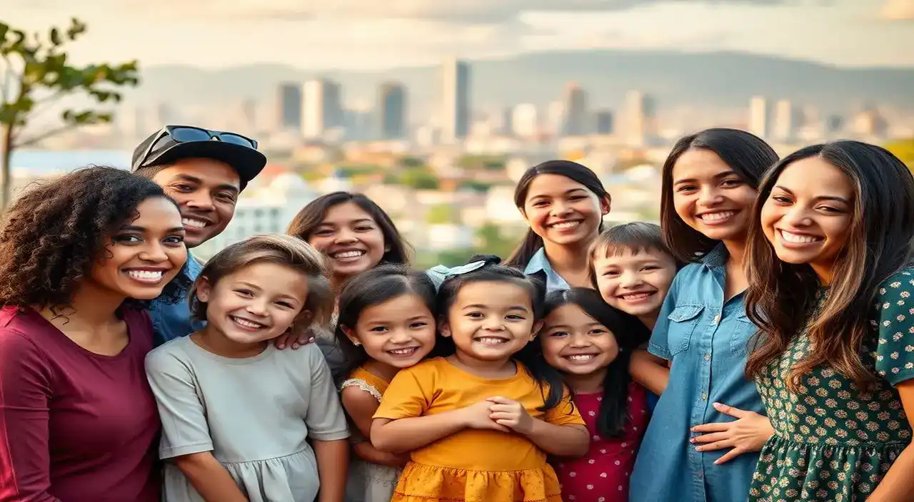 Niñeras y familias felices en la vibrante CDMX