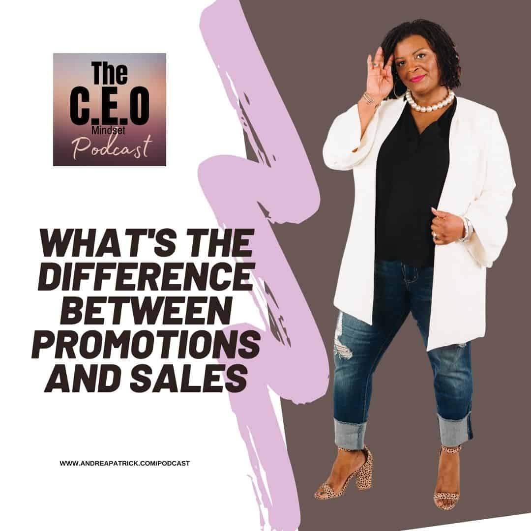 The difference between Promotions and sales