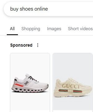 sponsored ad example shoes 1