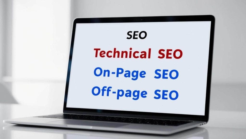 technical seo onpage seo offpage seo written on laptop.jpg 1