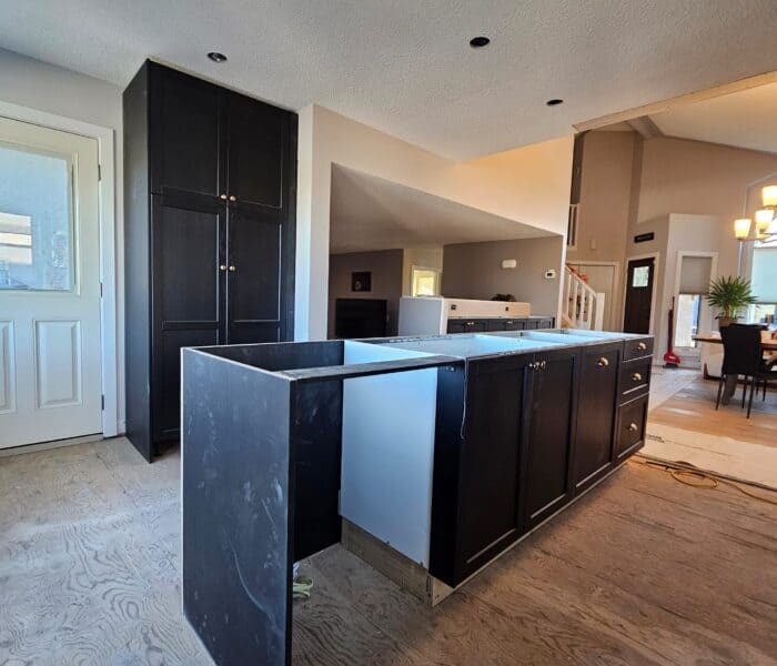 Finished kitchen renovation in Calgary home