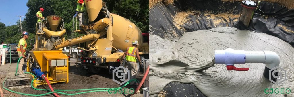 Waterline abandonment grouting project by CJGeo, using CJFill cellular grout, in Baltimore.