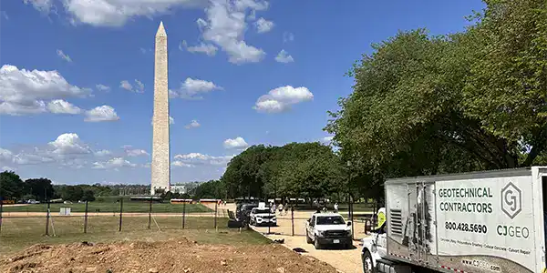 CJGeo mobile plant near the Washington Monument