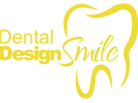 Logo of Dental Design Smile featuring a modern, sleek design in white and yellow colors