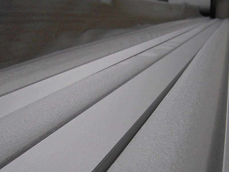 Edelstahlstrahlen - Aluprofil gestrahlt