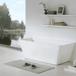 börsting freistehende badewanne weiss, eckeig