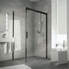 HSK begehbare Dusche schwarz