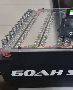 60Ah lithium battery pack with cells and wiring