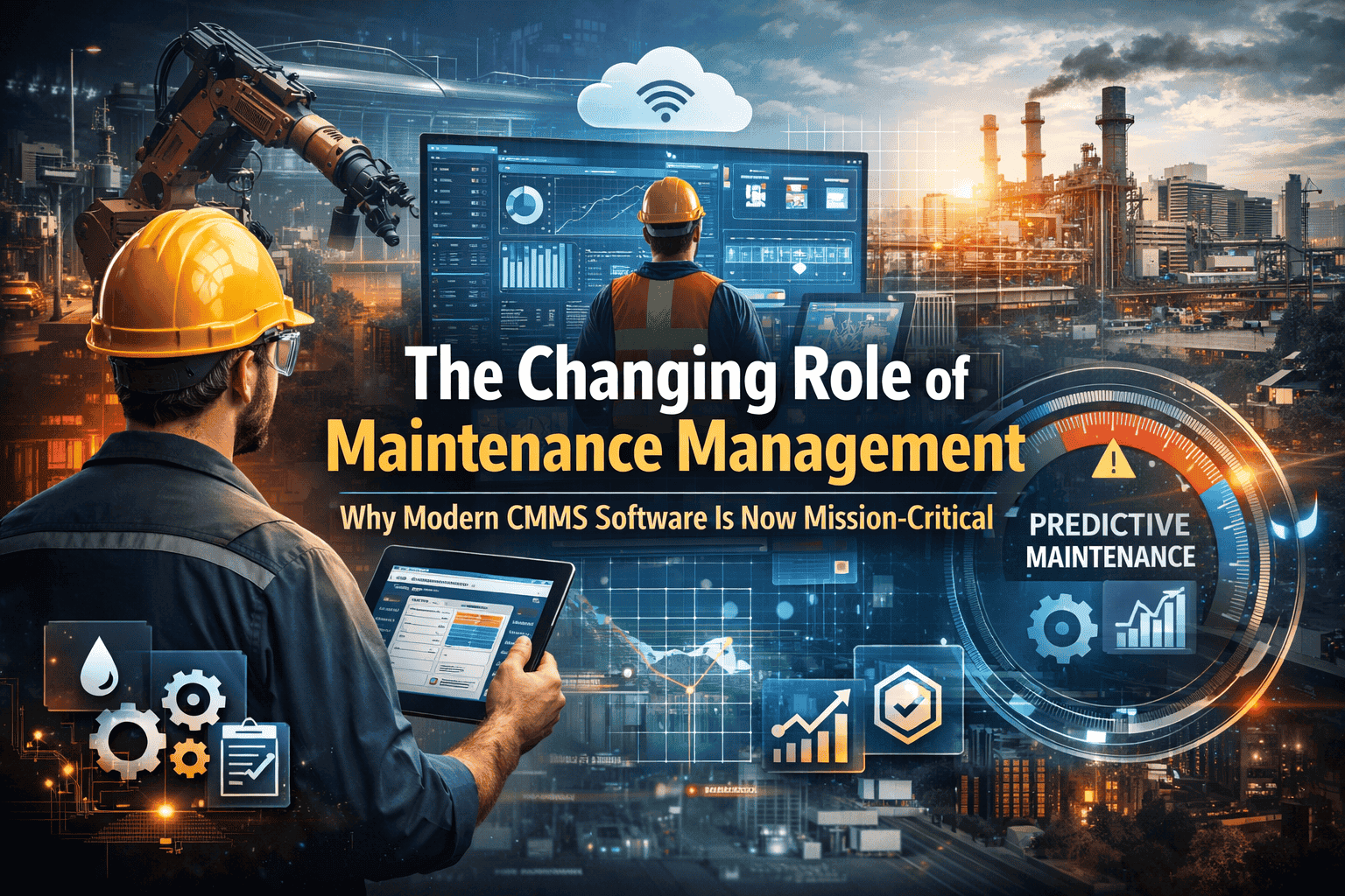 Modern CMMS software supporting maintenance management and predictive maintenance