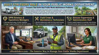 public works team looking at eWorkOrders asset management software