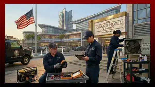 hospitality and gaming maintenance team using eWorkorders work order management softwar