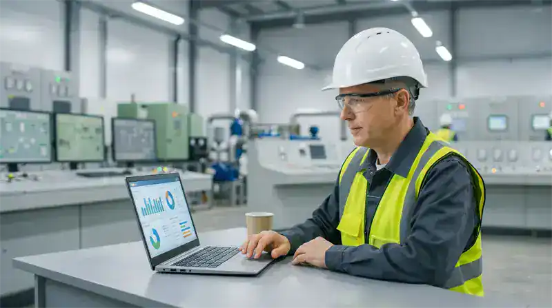 eWorkOrders CMMS reporting dashboard showing maintenance KPIs exported to Power BI and Excel for management analysis
