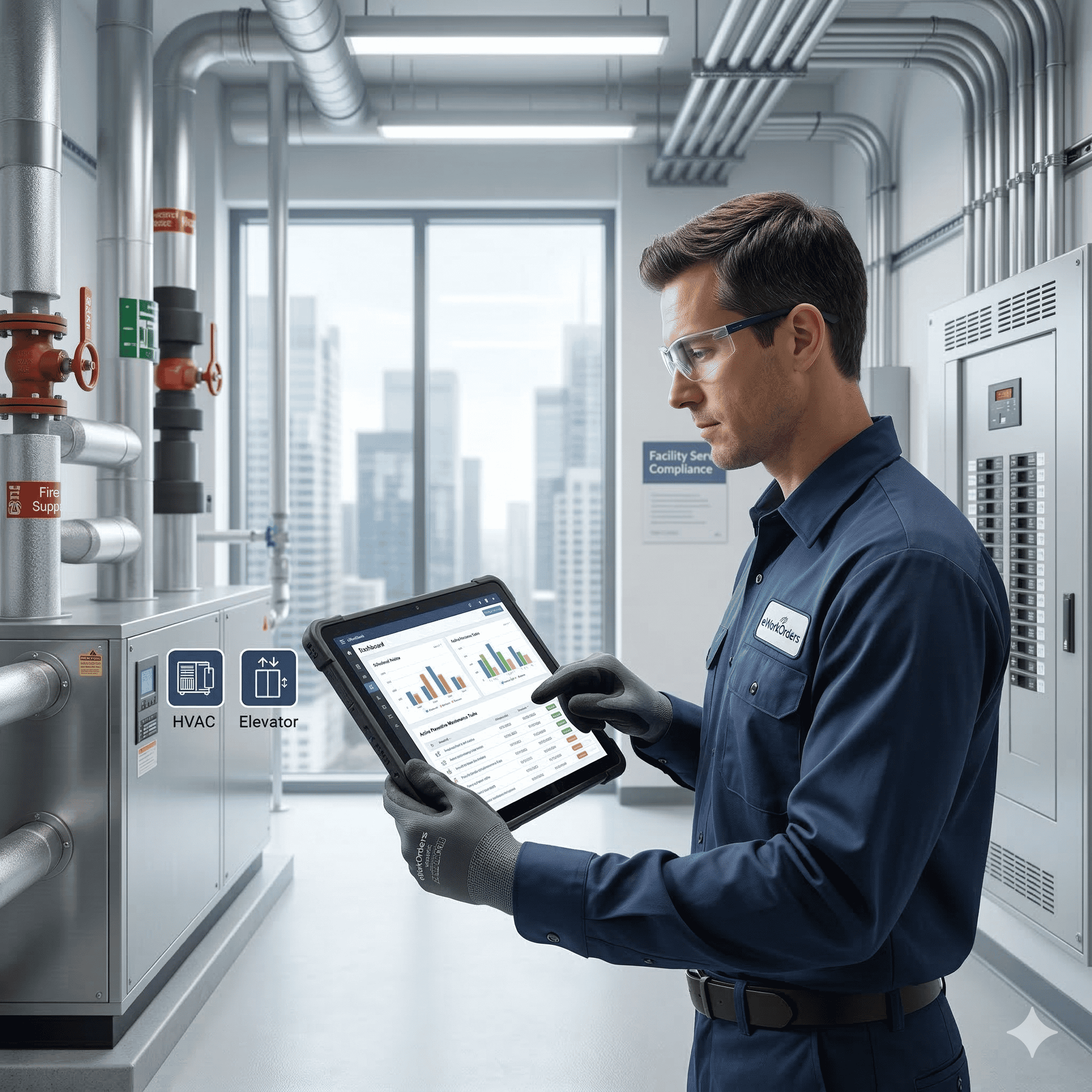 Cover image showing CMMS software for building and facility maintenance