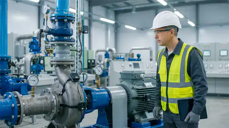 Maintenance technician monitoring IoT sensor data integrated with eWorkOrders CMMS to automatically trigger preventive maintenance work orders