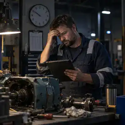 Maintenance technician reviewing a delayed repair