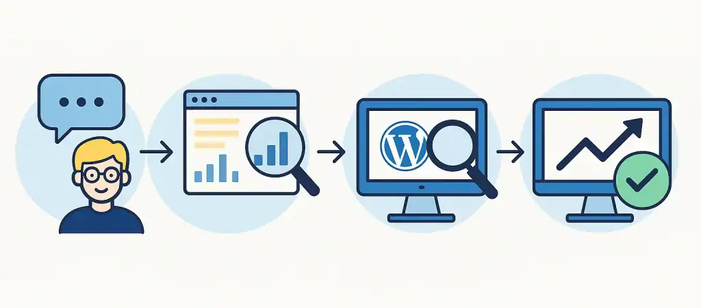 Step-by-step working process of expert WordPress SEO Optimization Service for sustainable results