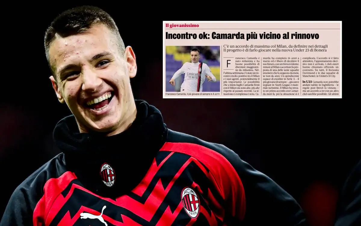 AC Milan Confirms Francesco Camarda’s Renewal Until 2031 with Option