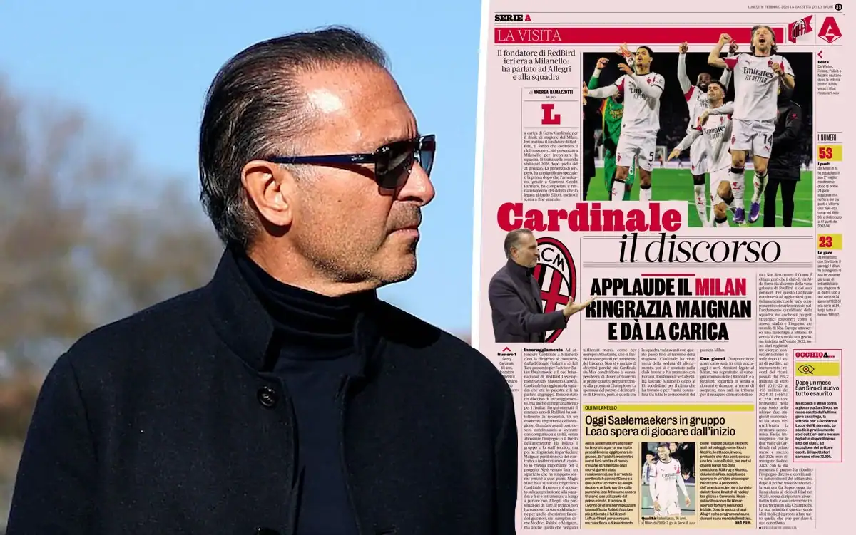 GdS A night at Milanello: Cardinale’s immersion into AC Milan’s world